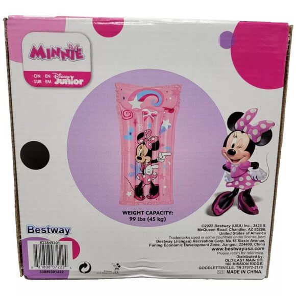 Bestway Disney Junior Swim Raft 40" Minnie Mouse Ages 3+ Toddler Water Toy NISB - Picture 2 of 2